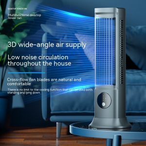 3-in-1 Silent & Portable USB Leafless Tower Fan for Home & Office